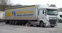 =DAF XF von  MTS  rastet auf dem Autohof Fulda Nord im Januar 2017