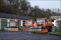 Kleine Parade v.r.n.l: MAN 19.364, Actros 1831 und Atego 1828 der AM L�denscheid am 21.11.2008.