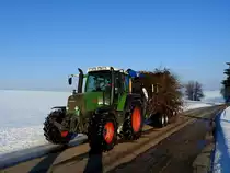 FENDT 414Vario, in winterlicher Landschaft; 170120