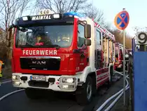 FF Maintal MAN TGM LF20 (Florian Maintal 1/46/1) am 26.01.17 bei einen Großbrand in Maintal Bischofsheim 
