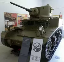 M3 A1 Stuart, leichter US-amerikanischer Kampfpanzer des II.Weltkrieges, 250PS, Vmax.58Km/h, Milit�rmuseum Pivka/Slowenien, Juni 2016