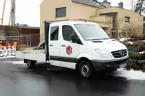 =MB Sprinter steht auf einer Baustelle in 36100 Petersberg-Marbach, 01-2017