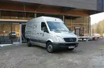 =MB Sprinter steht auf einer Baustelle in 36100 Petersberg-Marbach, 01-2017