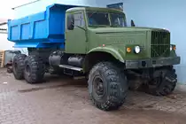 Kraz 255B Kipper in Nordhausen vor einer Werkstatt 05.02.2017