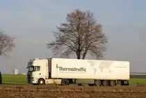 Mitzieher Scania R 450, am 6.2.2017 auf der L 164 (ex B221) bei Übach - Palenberg