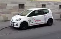 =VW UP vom Sanitätshaus SPIEGEL steht im Februar 2017 in 36088 Hünfeld