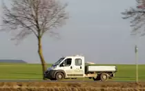 Citroen - Jumper Pritsche DOKA, mitgezogen am 6.2.2017 auf der L 164 (ex B221) bei Übach - Palenberg