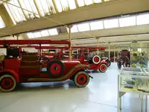 Vieux-Ferrette, Blick in eine Ausstellungshalle des Feuerwehrmuseums, mai 2016