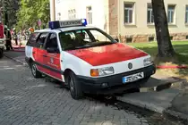 VW Passat B3 Variant als KdoW der Feuerwehr Weißenfels bei einer Vorführung am 04.09.2005 