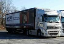 =Volvo FH 460 der Firma  FRÖHLE  steht im Februar 2017 auf dem Autohof Fulda-Nord