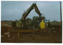 T 174/2 beim Aushub einer Baugrube in Herreden Februar 1996