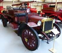 Delahaye 43PS, Feuerwehr von 1911, 12 Mann Besatzung, Feuerwehrmuseum Vieux-Ferrette, Mai 2016