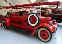 Delahaye 140A, Feuerwehr von 1938, 8 Mann Besatzung, Feuerwehrmuseum Vieux-Ferrette, Mai 2016