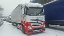 Mercedes Benz Actros 1845 - Bellen Transporte - 29.12.2014 A8 Karlsruhe