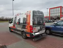 VW Crafter mit Stapler Werbung am 23.03.17 in Erlensee