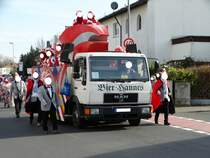 Bier Hannes MAN LKW am 25.02.17 beim Faschingsumzug in Maintal Dörnigheim