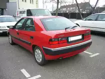 Heckansicht eines Citroen Xantia. 1992 - 1998. Besucherparkplatz der Düsseldorfer Classic Remise am 26.02.2017.