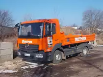 Aus dem Mietpark ein Mercedes Benz Kipper,am 14.Februar 2017,in Bergen/Rügen.