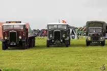 Von links nach rechts - Leyland Octopus (1935), Leyland Beaver (1935) & Austin K3 (1941)in Fairford (Aufnahme vom 07.07.2012)