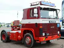 Ein Scania 111 Super in Fairford. (Aufnahme vom 07.07.2012)