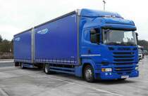 =Scania R 410 von  Koma Trans  rastet im Februar 2017 an der A7