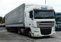 =DAF XF von  CHALT  rastet im Februar 2017 an der A7