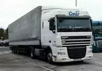 =DAF XF von  CHALT  rastet im Februar 2017 an der A7