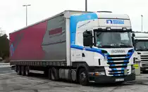 =Scania R420-Sattelzug rastet an der A 7, Februar 2017