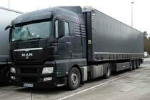 =MAN-Sattelzug rastet an der A 7, Februar 2017