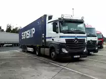 =MB-Sattelzug von  SAMSKIP  rastet an der A 7, Februar 2017