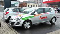 =Opel Corsa der Firma  hama  steht im März 2017 in Fulda