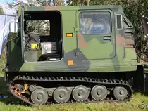 Ein Kettenfahrzeug Hägglunds Bandvagn Bv206D der schwedischen Armee, aufgenommen am 28.08.2010 in Göteborg.