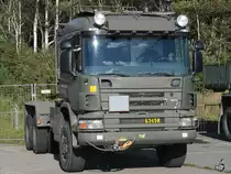 Ein Scania 124C 420 der schwedischen Armee, aufgenommen am 28.08.2010 in Göteborg.