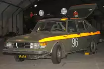 Ein Saab 99 GL5, ehemaliges Vorfeldfahrzeug der schwedischen Luftwaffe, aufgenommen am 28.08.2010 in der Flugzeugkaverne von Göteborg.