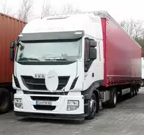 =Iveco-Sattelzug rastet an der A 7, Februar 2017