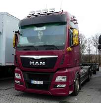 =MAN - Hängerzug steht im März 2017 am Autohof Fulda-Nord