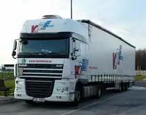 =DAF XF - Sattelzug steht auf einem Rastplatz an der A 3 im März 2017