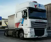 =DAF XF von  VTE  steht auf einem Rastplatz an der A 3 im März 2017