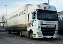 =DAF XF von  VTE  rastet an der A 3 im März 2017