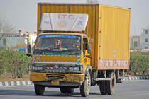 Eicher, 17.Februar 2017, Jaipur Kishangarh Expressway, Rajasthan, Indien.