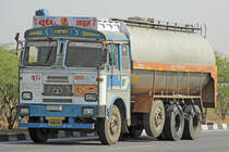 TATA 3118, 17.Februar 2017, Jaipur Kishangarh Expressway, Rajasthan, Indien.