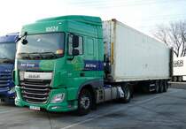 =DAF XF rastet an der A 3 im März 2017