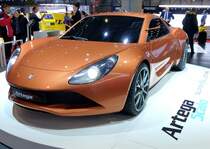 Artega Scalo, die elektrische Variante des Artega GT, Sportwagen der 2006 gegrndeten Artega GmbH in Delbrck/NRW, Autosalon Genf, Mrz 2017