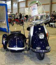 =Heinkel-Tourist mit Seitenwagen, gesehen bei der Technorama 2017 in Kassel, März 2017