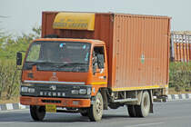 Eicher 10.75, 17.Februar 2017, Jaipur Kishangarh Expressway, Rajasthan, Indien.