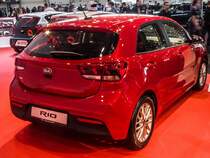Rückansicht des Kia Rio (vierte Generation). Der Fotograft stammt vom 25.03.2017 (Automobil und Tuning Show)