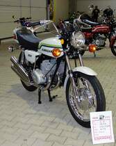 =Kawasaki 350, ausgestellt bei der Technorama Kassel im März 2017