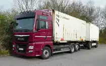 =MAN TGX rastet auf dem Autohof Fulda Nord im April 2017