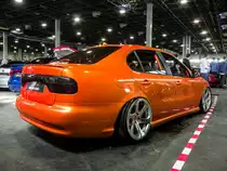 Seat Toledo II (Rückansicht) anschpruchsvoll getunt, gesehen auf der Automobil und Tuning Show, März 2017