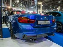 AC Schnitzer BMW Series 4 Cabriolet in einer schönen blauen Farbe. Aufnahme: Automobil und Tuning Show März 2017